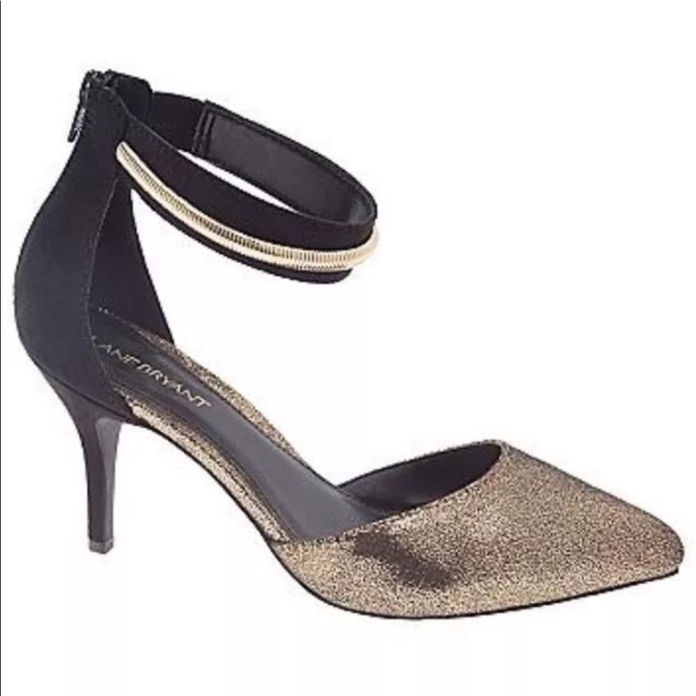 Lane Bryant Gold Shimmer Heels